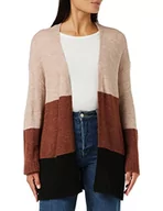 Kurtki damskie - JACQUELINE de YONG Damska kurtka z dzianiny w paski, Czarny/szczegóły: kolorowy blok, S - miniaturka - grafika 1