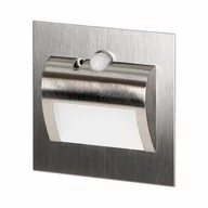 Oprawy, klosze i abażury - Oprawa schodowa podtynkowa puszka fi60, czarna, 1,5W, 30Lm, 3000K, zasilanie 12V DC, czujnik ruchu i zmierzchu - miniaturka - grafika 1