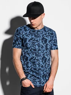 T-shirt męski z nadrukiem - granatowy S1170 - Koszulki męskie - miniaturka - grafika 1