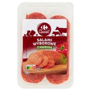 Kiełbasa i wędliny - Carrefour Classic Salami wyborowe z papryką 100 g - miniaturka - grafika 1