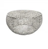 Ławy i stoliki kawowe - Invicta Stolik kawowy Laura 80cm silber Invicta 40286 - miniaturka - grafika 1