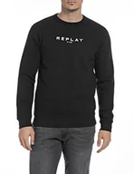 Bluzy męskie - Replay Bluza męska M6139L.00.21842, czarna, M - miniaturka - grafika 1