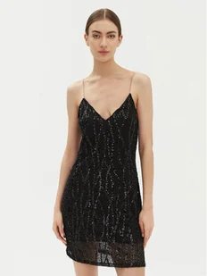 Imperial Sukienka koktajlowa A9990058S Czarny Regular Fit - Sukienki - miniaturka - grafika 1