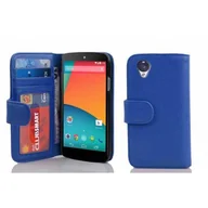 Etui i futerały do telefonów - Cadorabo cador Abo  Book Style etui na LG Nexus 5  Case Cover etui ochronne etui na telefon komórkowy z 3 przegródkami na karty, królewski błękit DE-101576 - miniaturka - grafika 1