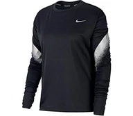 Bluzy damskie - Nike damska bluza z długim rękawem Midlayer Runway Black/(Reflective Silv) S - miniaturka - grafika 1