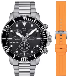 Zegarek Zegarek Tissot T120.417.11.051.00+T852.047.918 SEASTAR 1000 CHRONOGRAPH - Zegarki męskie - miniaturka - grafika 1