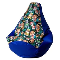 Fotele i pufy dla dzieci - Pufa worek GO GIFT Psi Patrol 2 Chabrowy L 105 x 80 cm - miniaturka - grafika 1