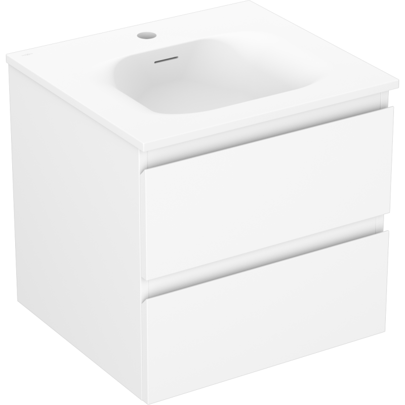 Mexen Orio szafka łazienkowa 50 cm z umywalką Vela, 2 szuflady, biała mat - 91A10-05047-2-BFF01-W23M01