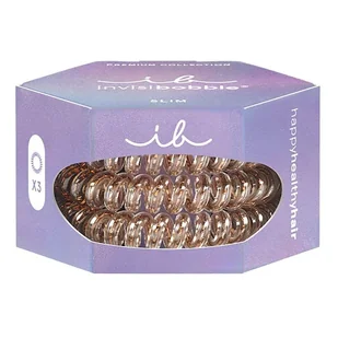Invisibobble - Slim Premium Bronze Me Pretty - gumki Do Włosów - Slim Premium Bronze Me Pretty - Dla Kobiet - Ozdoby do włosów - miniaturka - grafika 1