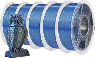 Filament do drukarek 3D JAYO Rainbow, opcje dwukolorowe, średnica 1,75 mm, SILK Black Blue - Filamenty i akcesoria do drukarek 3D - miniaturka - grafika 1