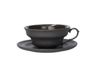 Filiżanki - Filiżanka M 250 ml ze spodkiem czarna CD27 - miniaturka - grafika 1