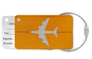 Akcesoria podróżnicze - Identyfikator adresowy na bagaż złoty - grafika 1
