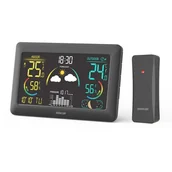 Stacje pogodowe - Sencor SWS 4900 z czujnikiem bezprzewodowym Czarny - miniaturka - grafika 1