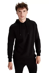 DeFacto Sweter z długim rękawem męski - okrągły dekolt bluza męska (czarny, XL), czarny - Swetry męskie - miniaturka - grafika 1