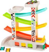 Zabawki konstrukcyjne - Zjeżdżalnia dla autek do zabawy dla dzieci - miniaturka - grafika 1