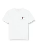 Koszulki męskie - GANT Męski t-shirt Reg Archive Shield Emb Ss, biały, 4XL - miniaturka - grafika 1