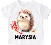 Koszulki dla dziewczynek - Koszulka z jeżem i mieniem na Dzień Jeża - wzór jeż115 - miniaturka - grafika 1