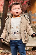 Kurtki i płaszcze dla chłopców - Mayoral kurtka niemowlęca kolor beżowy - miniaturka - grafika 1