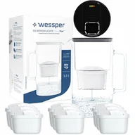 Dzbanki filtrujące - Dzbanek filtrujący Wessper Aquamax 3,3l - Licznik LED + 10x Filtr do wody - miniaturka - grafika 1