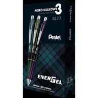 Przybory szkolne - Pióro kulkowe 0.7 3 szt. z wkładami PENTEL BL77A2-ST3 - miniaturka - grafika 1