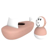 Chusty do noszenia dzieci - Matchstick Monkey - Łódka Do Kąpieli Z Małpką Blush - Zabawka Kąpielowa - miniaturka - grafika 1