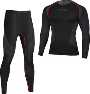 Spokey Bielizna termoaktywna męska zestaw Lee czarna r. L/XL (928781) - Bielizna sportowa męska - miniaturka - grafika 1