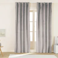Zasłony - Zasłony na taśmie welwetowe 140 x 250 cm Smukee, 2 szt., beżowe - miniaturka - grafika 1