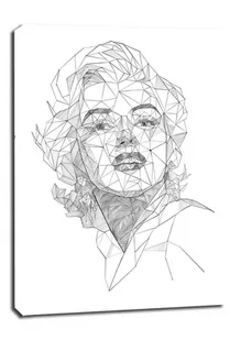 Geometryczna Marilyn Monroe - obraz na płótnie Wymiar do wyboru: 70x100 cm - Obrazy i zdjęcia na płótnie - miniaturka - grafika 1
