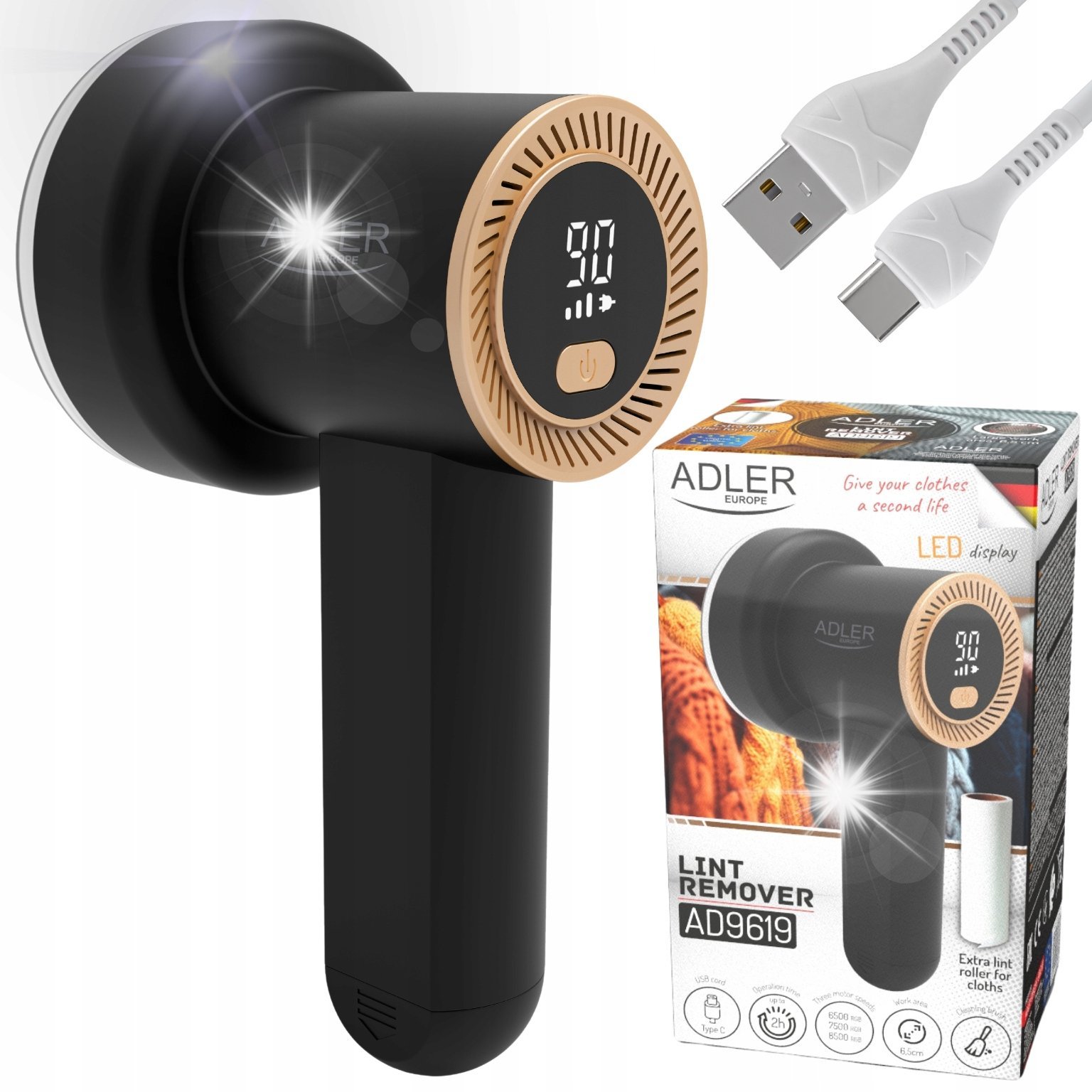 Golarka do ubrań Adler DUŻA I WYDAJNA GOLARKA DO UBRAŃ TAPICERKI SWETRÓW KANAPY MOCNA