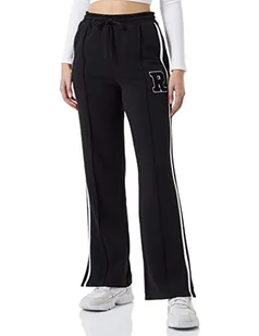 ONLY Onlselina Wide Slit Pant SWT spodnie damskie, czarny/nadruk: r, M - Spodnie damskie - miniaturka - grafika 1