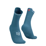 Skarpetki sportowe męskie - COMPRESSPORT Skarpetki do biegania wysokie ProRacing Socks V4 niagara blue/white - miniaturka - grafika 1
