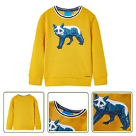 Bluzy dla dziewczynek - Bluza dziecięca - kolor ochry - 116 - Bluza Dla Dziecka - miniaturka - grafika 1