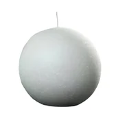 Świece - Świeca Iris kula 10 cm biały - miniaturka - grafika 1