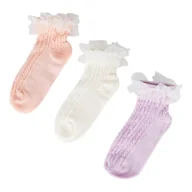 Skarpetki dla dzieci - Jenny 7KB-004-SS25 (3-pack) Różowy - miniaturka - grafika 1