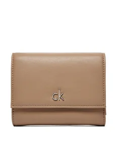 Calvin Klein Mały Portfel Damski Ck Daily Medium Trifold_Pbl K60K612851 Beżowy - Portfele - miniaturka - grafika 1
