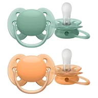 Smoczki uspokajające - AVENT Ultra Soft Miękki smoczek uspokajający ortodontyczny 0-6m SCF091/03, 2szt. - miniaturka - grafika 1