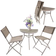 Meble ogrodowe - Meble na Balkon Ogród Taras Komplet STÓŁ 2 KRZESŁA zestaw ogrodowe - miniaturka - grafika 1