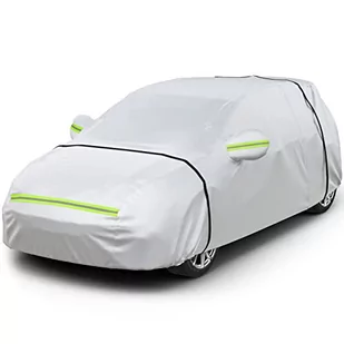 Favoto Wodoodporny pokrowiec samochodowy zewnętrzny oksford+bawełna z zamkiem błyskawicznym dla Hatchback Anti-UV Oddychająca odporna na kurz deszcz zarysowania śnieg na zewnątrz 375x165x155cm - Akcesoria motoryzacyjne - miniaturka - grafika 1