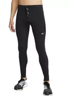 Legginsy - Nike Męskie legginsy Rpl Chllgr Leggings, Black/Reflective Silv, M - miniaturka - grafika 1