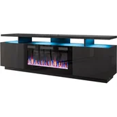 Szafki łazienkowe - Szafka RTV EVA z kominkiem ele - miniaturka - grafika 1