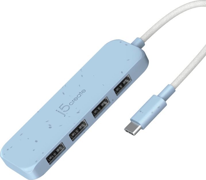 HUB USB j5create j5create JCH341EC USB 3.2 Gen 1 3.1 Gen 1 Type-C 10000 Mbit/s Cyjan JCH341EC-N