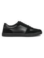 Trampki męskie - Geox Skórzane sneakersy "Avola" w kolorze czarnym - miniaturka - grafika 1