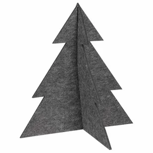 Choinka stojąca dekoracja filc PINE 29 x 30 cm antracyt - Ozdoby bożonarodzeniowe - miniaturka - grafika 1