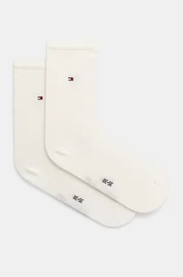 Tommy Hilfiger skarpetki z domieszką jedwabiu kolor beżowy 701228796 - Skarpetki damskie - miniaturka - grafika 1
