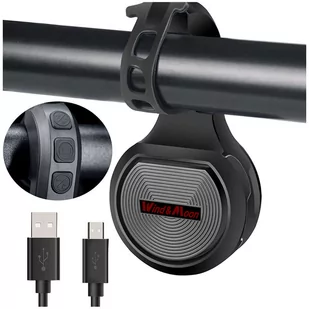 Dzwonek elektryczny 2w1 alarm rowerowy Alogy Waterproof Electric Bell na rower wodoodporny czarny - Akcesoria do smartwatchy - miniaturka - grafika 1