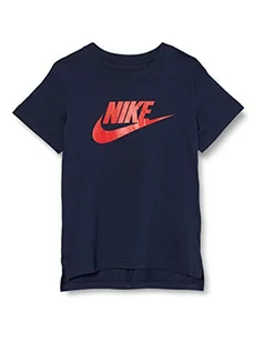 Nike Koszulka dziewczęca G Nsw Dptl Basic Futura T-shirt Obsidian/University Red/(University Red) XL - Koszulki dla dziewczynek - miniaturka - grafika 1