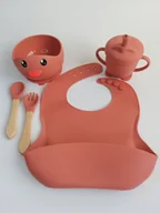 Miseczki i talerzyki dla dzieci - BABY BOX miseczka śliniak kubek sztućce KARMIENIE BLW PREZENT DZIECKO - miniaturka - grafika 1