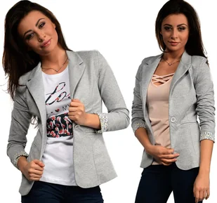 Casual MARYNARKA ŻAKIET włoska KOLORY L/40 - Marynarki i żakiety damskie - miniaturka - grafika 1