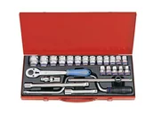 Zestawy narzędziowe - KING TONY Zestaw nasadek 4325MR, 1/2'', 6-kątne, 10-32 mm - miniaturka - grafika 1