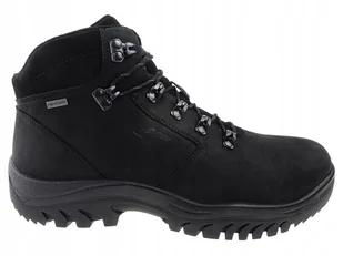 Buty 4F trekking OBMH258 czarny skóra, membrana 42 - Buty trekkingowe męskie - miniaturka - grafika 1